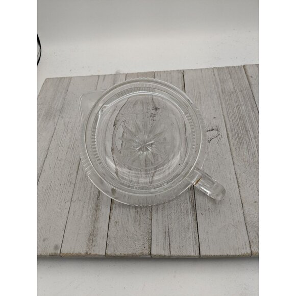 Vintage #1 Ribbed Glass Juicer Reamer 6" Diameter with Loop Handle & Pour Spout - Picture 4 of 5